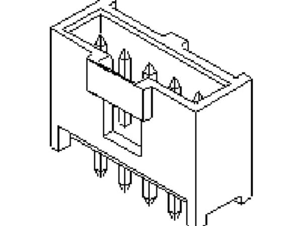Molex Indbygningsstiftliste (standard) Samlet antal poler 4 Rastermål: 2.54 mm 901362204 1 stk Tray