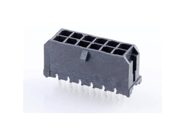 Molex Indbygningsstiftliste (standard) Samlet antal poler 12 Rastermål: 3 mm 430451213 1 stk Tray