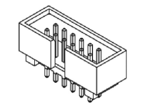 Molex 702463001 Manlig kontakt Rutstorlek: 2,54 mm Totalt antal poler: 30 Antal rader: 2 1 st Bricka