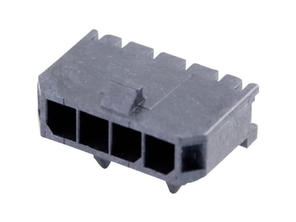 Molex Indbygningsstiftliste (standard) Samlet antal poler 4 Rastermål: 3 mm 436500401 1 stk Tray