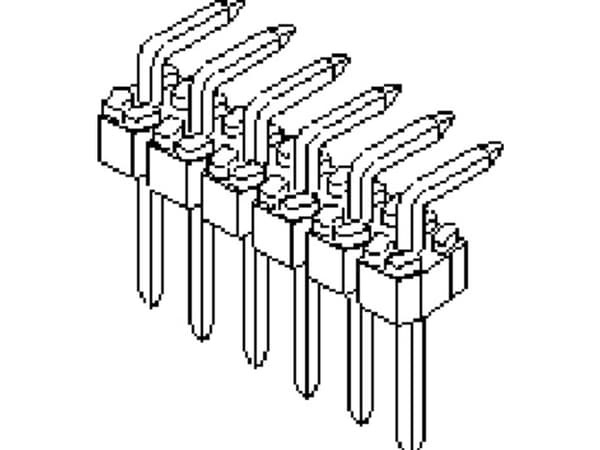 Molex 901210780 2.54mm Pitch C-Grid III Header, Single Row, Right-Angle, 20 Circuits, 0.38µm Gold (Au) Selective Plating