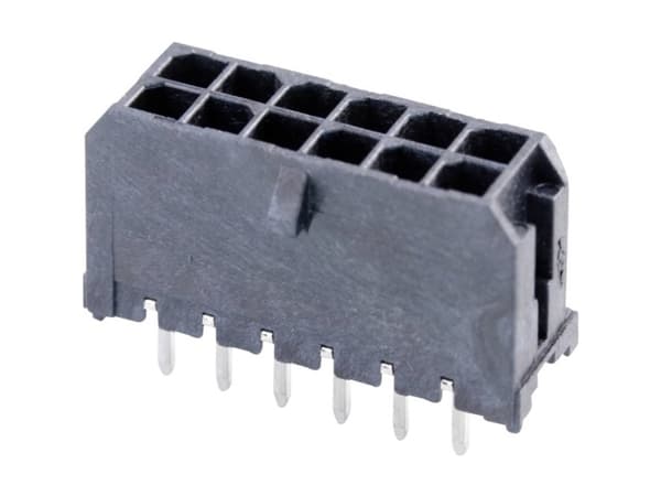 Molex Indbygningsstiftliste (standard) Samlet antal poler 12 Rastermål: 3 mm 430451227 1 stk Tray