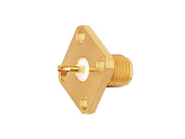 Molex 733910042 50 Ohms, SMA 4 Hole Flange, Jack Receptacle, Solder Pot Contact, One Piece Per Bag