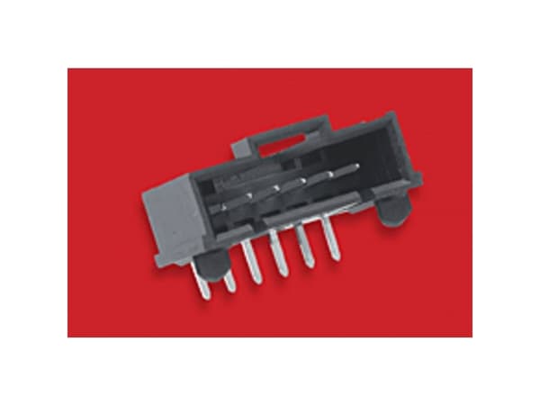 Molex 705550073 2.54mm Pitch SL Header, Single Row, Right Angle, 3.05mm Pocket, Shrouded, with Press-fit Plastic Peg, 4 C