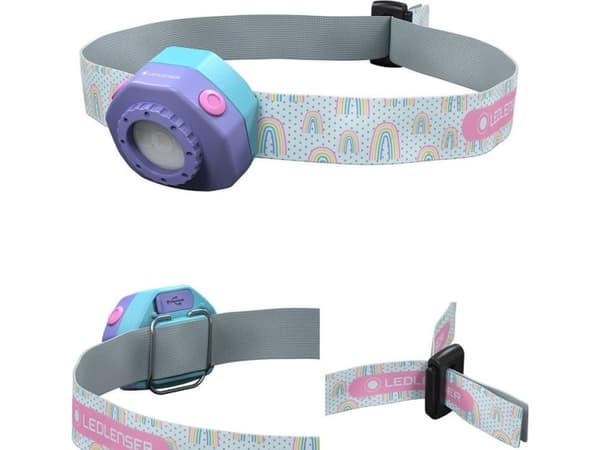 LEDLENSER Oppladbar hodelykt for barn - Lilla