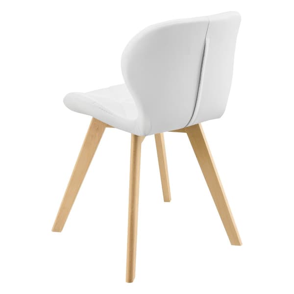 [en.casa] Stol Älmhult set om 4-81x57x49cm-konstläder-bok-vadderad-vit
