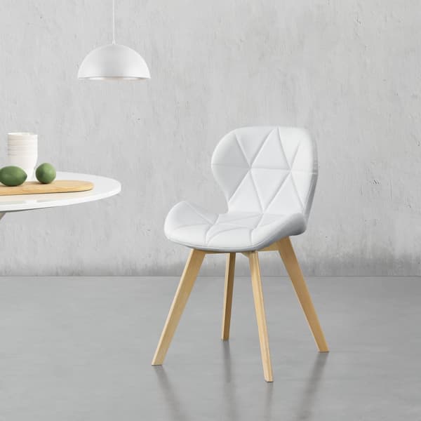 [en.casa] Stol Älmhult set om 6-81x57x49cm-konstläder-bok-vadderad-vit