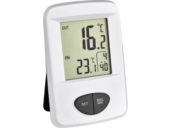 TFA-Dostmann 30.3061.02, Valkoinen, Lämpömittari sisäkäyttöön, Lämpömittari ulkokäyttöön, Lämpömittari, Muovi, 0 - 50 °C, 32 - 122 ° F