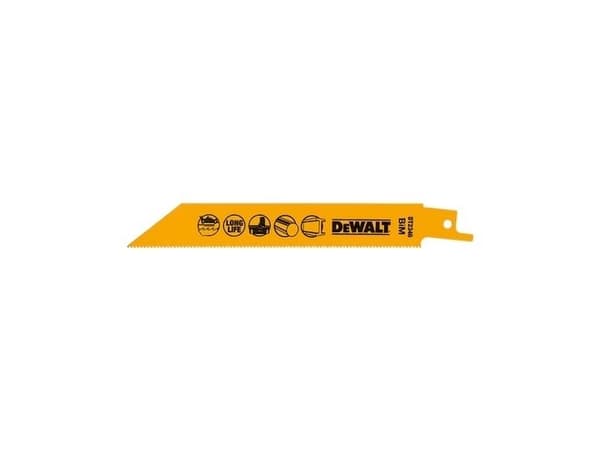 DeWALT DT2346-QZ, Figursågblad, Stål med hög kolhalt (HCS), Gul, 15,2 cm, 1,4 mm, 5 styck