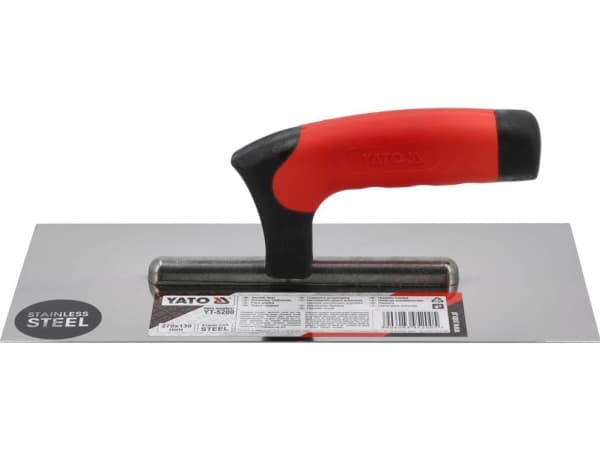 Yato YT-5200, Teräsliippa, Ruostumaton teräs, Polyvinyylikloridi (PVC), 27 cm, 1 kpl