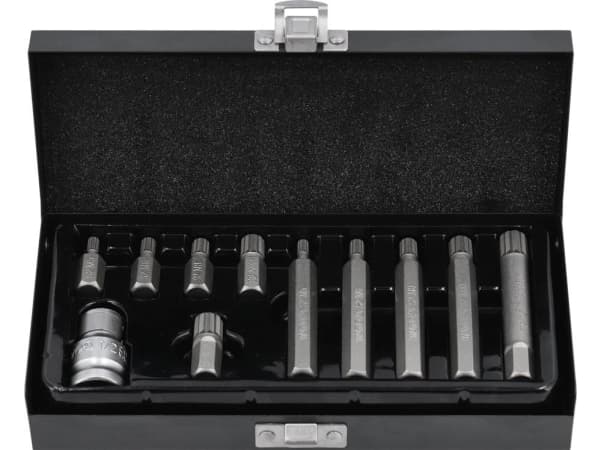 Yato YT-0415, 10 kpl, 12-kantainen laippa, M10, M12, M5, M6, M8, Terästä, 25,4 / 2 mm (1 / 2")