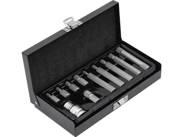 Yato YT-0415, 10 kpl, 12-kantainen laippa, M10, M12, M5, M6, M8, Terästä, 25,4 / 2 mm (1 / 2")