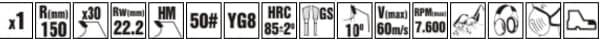 Art-Pol Sirkelsag for trekapping 150x22,2mm 30 Widia tenner 42153