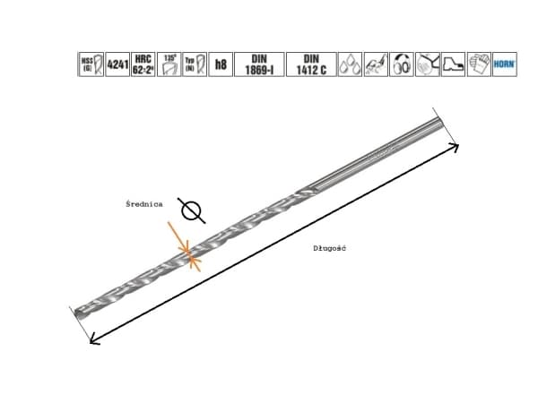 Metal drill bit Art-Pol HSS cylindrical 4mm (53540)