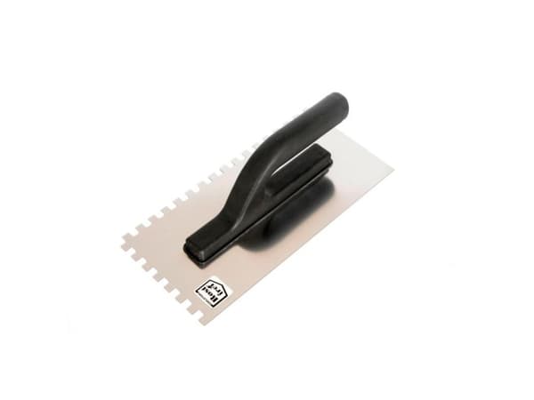 AWTools 270mm metal trowel with 10mm tooth plastic handle AW30210