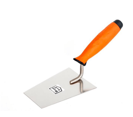 AWTools Trapezoidal polished trowel 180mm with rubber handle AW30252