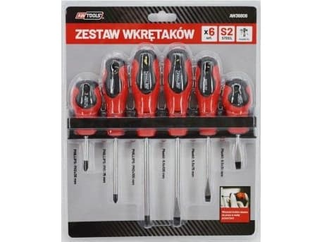 AWTools Set of screwdrivers on the S2 hanger, 6 pcs. (AW36806)