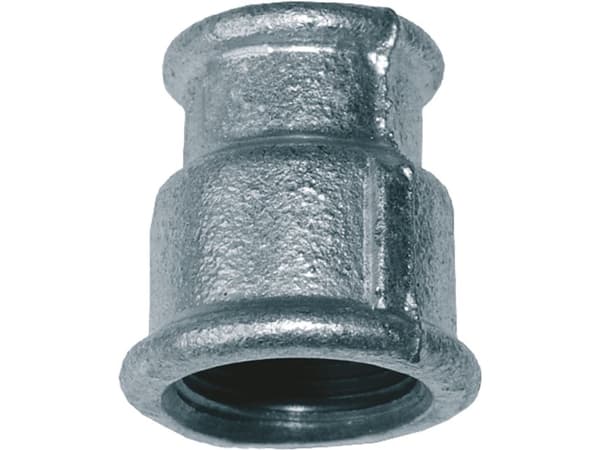 Invena galvanoitu 1/2 x 3/8" vähennysliitin (ZO-11-010)