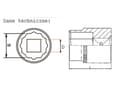 Pikkukuva 2 / 2: Jonnesway 1/2" 28mm 12-kärkinen hylsy (S04H4928)