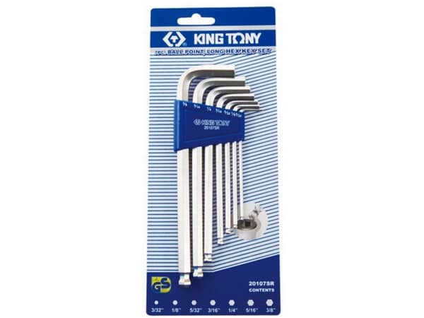 KING TONY IMBUS SET 1130M - HEX BLOCK PITKÄ 2,5 - 10mm 7-osainen muovikahvassa