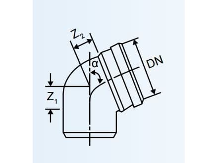 Skolan melua vähentävä mutka 110mm 15 astetta