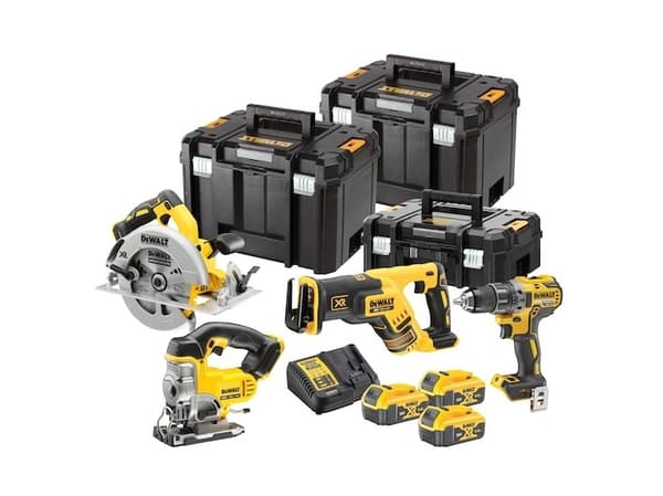DEWALT COMBO 18V DCD791+DCS570+DCS331+DCS367 3x4,0Ah 2xTSTAK VI, TSTAK II