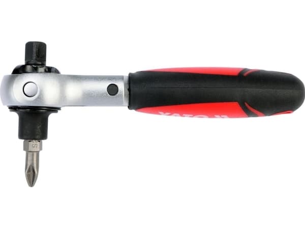 YATO RATCHET MED SVÄNGBART HUVUD 1/4" 2IN1