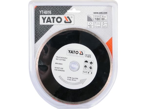 Yato YT-6016, Vått kutt, Keramisk, Glass, Porselen, 2,54 cm, 18 cm, 1 stykker
