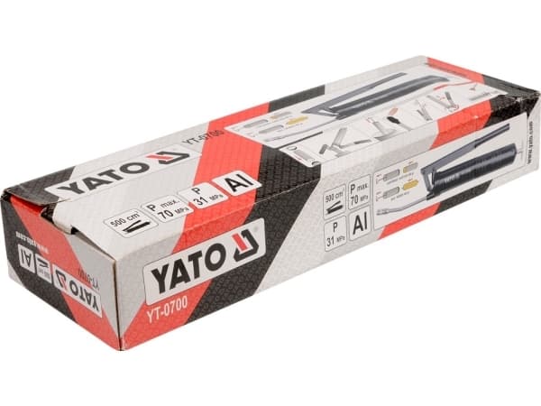 Yato YT-0700, Fettspruta med hävstång, Svart, 170 mm, 1,25 kg