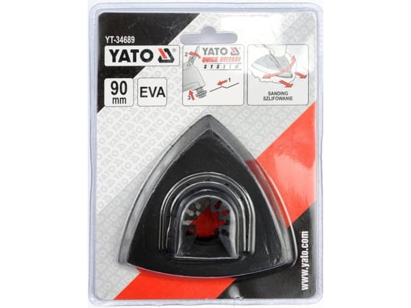 Yato YT-34689, Slipehode, Keramisk, Metall, Gips, Tre, Sort, YT-82220, YT-82818, YT-82900, 90 mm, 90 mm