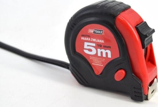 AWTools rødt og svart måler 5m x 19mm (AW27134)