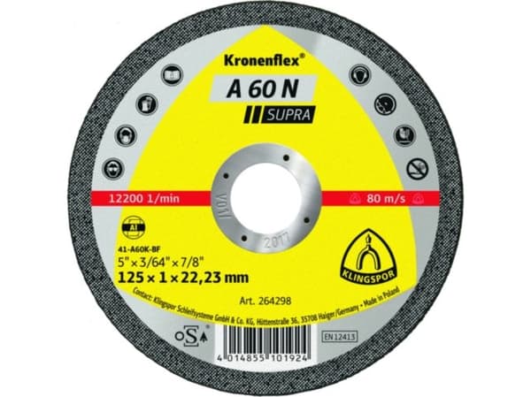 Klingspor aluminiumkapskiva 115mmx1,0mm A60N supra (264297)
