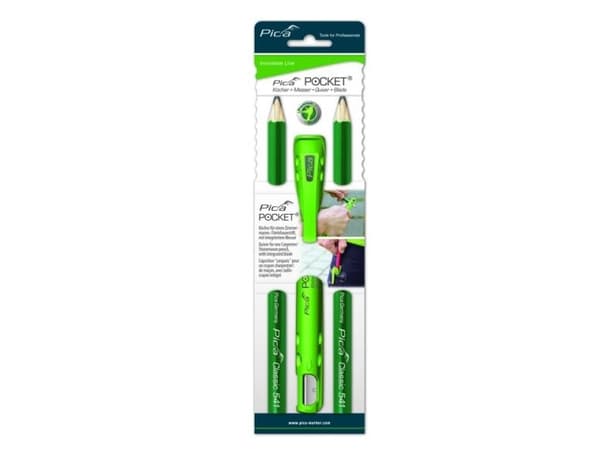 Pica-Marker Pocket steinhuggerblyant 2 stk. + kogger med blad (505-02)