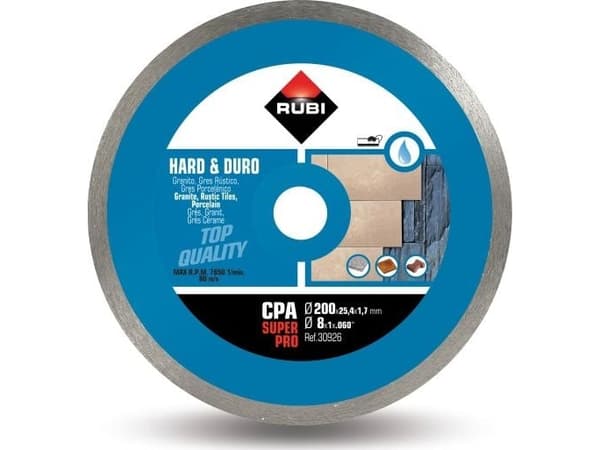 RUBI CPA DIAMOND BLADE FOR HARD MATERIALS 200 x 25,4mm SUPERPRO