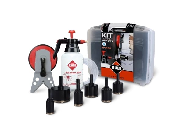 RUBI 50903, Drill, Drill bit set, Sort, Grå, Rød, Ø 3/4”, 1 1/8”, 1 3/8”, 1 3/4", 2” / 2 1/2” (Ø 20, 28, 35, 43, 50, 65 mm)