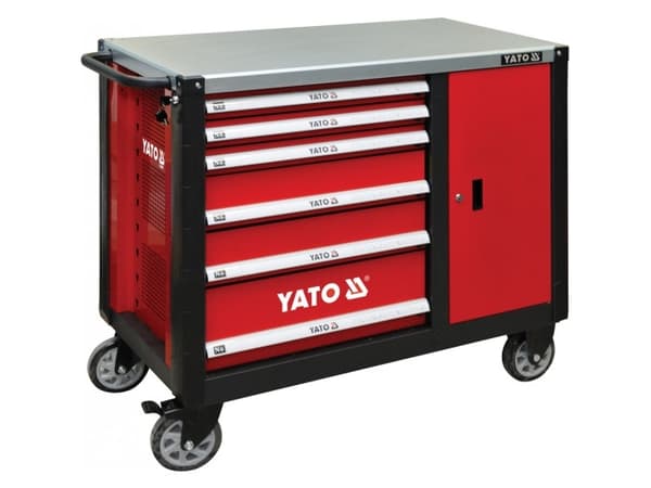 Yato YT-09002, Stål, Rød, 6 skuffer, 1 skuffer, 600 kg, 25 kg
