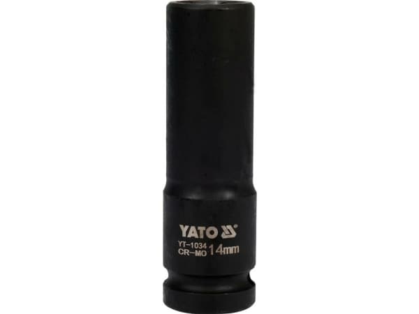 Yato 6-kärkiset 1/2" 14mm pitkät iskupistorasiat (YT-1034)