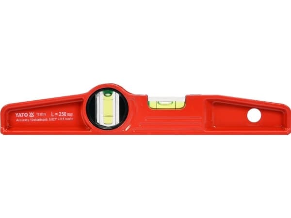 Yato YT-30370, Torpedovater, 0,25 m, Rød, 0,5 mm/m, Aluminium, 250 mm