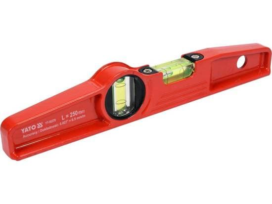 Yato YT-30370, Torpedovater, 0,25 m, Rød, 0,5 mm/m, Aluminium, 250 mm