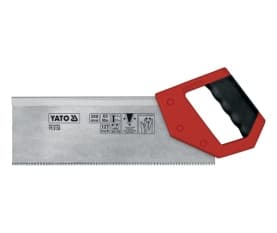Yato YT-3130, Ryggsåg, Trä, Kolstål, Termoplastiskt gummi (TPR), ABS synthetics, Rostfritt stål, Svart, Röd