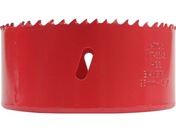 Yato YT-3336, Single, Borr, Metall, Trä, Röd, Bimetall, 7,6 cm