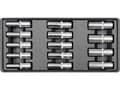 Miniatyrbilde 1 av 3: Yato YT-5539, Støpselsett, 1/2", Metrisk, 14 hoder, 8,9,10,11,12,13,14,15,16,17,18,19,20,21 mm, Krom-molybden-stål