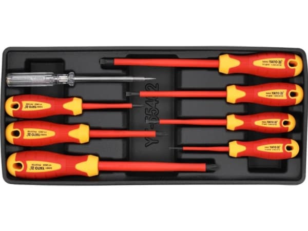 YATO ISOLERTE SKRUTREKKERS SET 8 stk. INNSLAG TIL SKAP YT-55462
