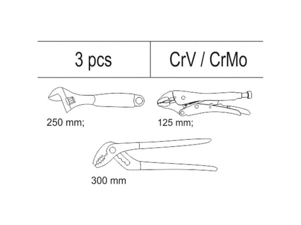 Yato YT-55473, Tangsett, Krom-molybden-stål, Kromvanadiumstål, Oransje, 175 mm, 385 mm, 41 mm