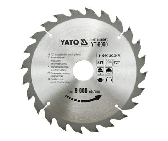 YATO WIDELESS TARGET PIZE 184x30mm 24-TEET 6060