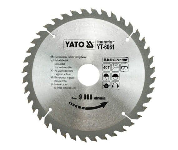 YATO WIDI SIRKELSAG 184x30mm 40-TANN 6061