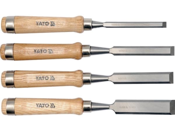 Yato YT-6260, Meiselsett, Kromvanadiumstål, Tre, Tre, 10, 16, 20, 25 mm