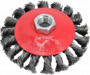 AWTools AWTOOLS TWISTED CONICAL BRUSH 125mm M14 AW55137