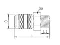 Miniatyrbilde 3 av 3: RECTUS hurtigkobling 3/8" (11974)