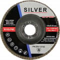 Miniatyrbild 2 av 2: Silver flikhjul 125mm P40 konvex (10052)